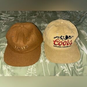 Men’s hats Vans & Coor both corduroy material. Never been worn.
